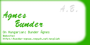 agnes bunder business card